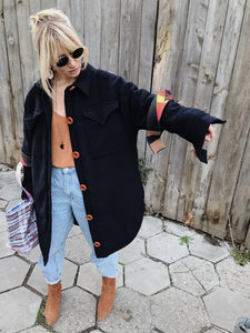 JARAH Oversized Wool Shirt Long Coat